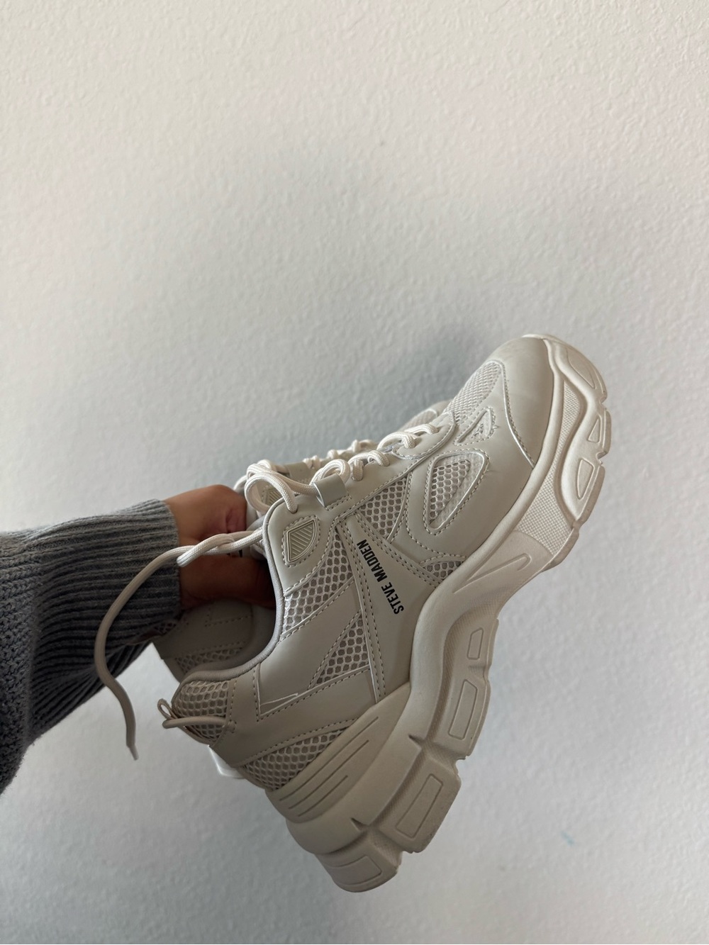 Steve Madden Possession Chunky Platform Sneaker Sneakers White US 8M